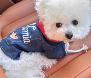 Modisches Design Hunde-Jeansjacke mit Stickereimuster Haustier-Bekleidungslieferant Hundekleidung Jeans-Hundejacke Sport - Product Image 5