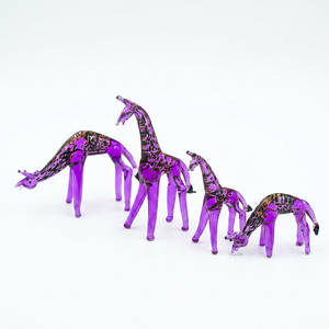 Figura de Jirafa de Cristal de Murano Hecha a Mano, Tamaño S, para Decoración del Hogar - Product Image 1