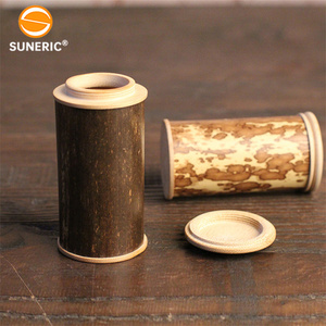 Nuevos mini tarros de bambú originales a prueba de humedad para té para Matcha en polvo tarro de té personalizado portátil con tapa - Product Image 3