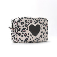 Pochette de maquillage à imprimé léopard, imperméable, grande capacité, sac de rangement de cosmétiques portable de voyage, sac multifonctionnel