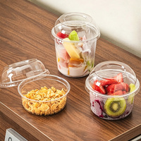 Verdikte PET wegwerpkommen en -bekers voor ijsdesserts, salades, afhaalcontainers, zoete soepen en fruitverpakkingen