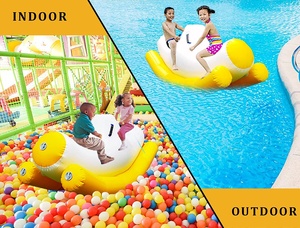 Waterhan Bouée <span class=keywords><strong>gonflable</strong></span> portable personnalisée de qualité commerciale, type <span class=keywords><strong>banane</strong></span>/balançoire, en PVC de 0,7 mm d'épaisseur, pour adultes, lacs, plages, piscines et baignades - Product Image 3