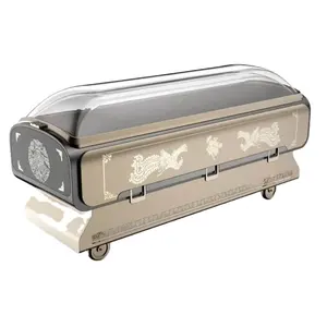 Boîte de cercueil de glace avec logo personnalisé fabriquée en usine réfrigérateur de congélateur de cercueil climatisé mortuaire