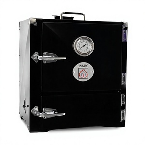 Portable Charcoal Smoker Oven <b>BBQ</b> Grill <b>Smokeless</b> Steel Smoker with Temperature Gauge for Camping Backyard Picnic - Product Image 1