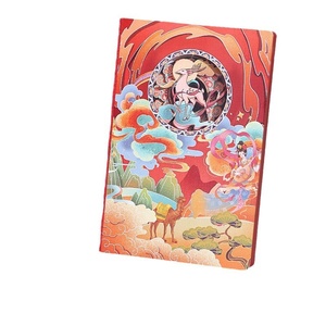 งานแกะสลักกระดาษสร้างสรรค์เชิงวัฒนธรรมแบบใหม่ สไตล์จีนแบบกำหนดเอง 3 มิติ แบบนูนลายฉลุ ของขวัญสมุดบันทึก - Product Image 5