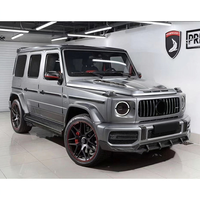 Kit carrosserie compact W464 modifié style TP en fibre de carbone, lèvres avant et arrière, adapté aux Mercedes Classe G W464 2019-2021