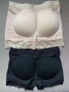 K1369 Sous-vêtements en dentelle respirante noire et <span class=keywords><strong>beige</strong></span> pour femmes, soulève-fesses rembourrées, sous-vêtements sans couture - Product Image 6