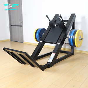 Máquina de <span class=keywords><strong>prensa</strong></span> de piernas y sentadillas hack de 45 grados con carga de placas metálicas de alta calidad para uso comercial, equipo de gimnasio duradero y seguro - Product Image 5