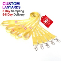 High Quality Custom Logo Eco-Friendly Polyester Fashion Neck Strap Lanyard with Hook Custom Lanyards Country Keychain