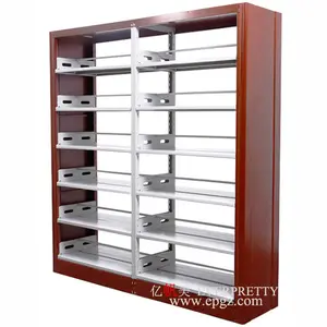 Bookshelf Designs Modern Design School Library Furniture Double Side Metal Bookshelf