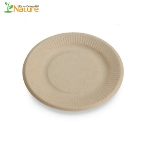 Plaque biodégradable Compostable <span class=keywords><strong>Canne</strong></span> À <span class=keywords><strong>Sucre</strong></span> <span class=keywords><strong>Fibre</strong></span> Pulpe Dîner Écologique Assiettes Jetables - Product Image 5