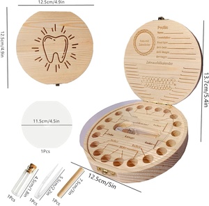 Caja <span class=keywords><strong>de</strong></span> madera para Hada <span class=keywords><strong>de</strong></span> <span class=keywords><strong>los</strong></span> <span class=keywords><strong>dientes</strong></span>, soporte <span class=keywords><strong>de</strong></span> recuerdo para <span class=keywords><strong>dientes</strong></span> <span class=keywords><strong>de</strong></span> bebé para niños, grabado <span class=keywords><strong>de</strong></span> estilo rústico tallado a mano - Product Image 3