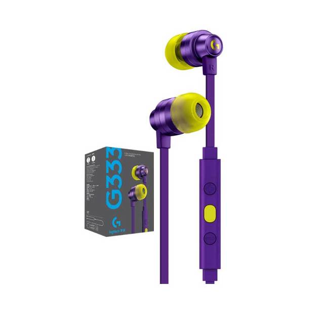 Original Logitech G333 In-Ear Wired Gaming Headset Microphone Type-C for Laptop PC for Gaming Music Comfortable In-Ear Earphones