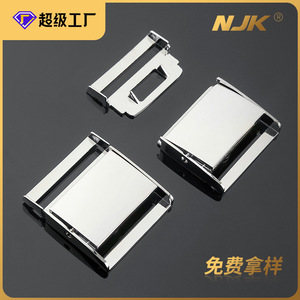 Boucles de ceinture en alliage de zinc 35 mm argent et noir pour sacs, chaussures, vêtements et accessoires - Product Image 5