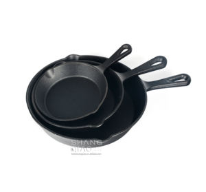 Набор посуды нестандартного размера: чугунная сковорода без покрытия, чугунная сковорода-гриль - Product Image 4