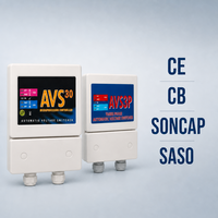 Interrupteur de tension automatique monophasé/triphasé 16A 30A, protection contre les surtensions et les sous-tensions, microprocesseur, 230V 380V, CE CB SONCAP SASO