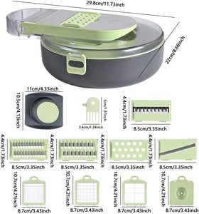<b>Vegetable</b> <b>Chopper</b> Slicer Pro Mandoline Veggie Slicer Multi All in 1 Food <b>Chopper</b> with Container Onion Dicer Cutter Egg Separator - Product Image 2