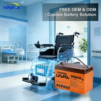 Batterie prismatique LFP 12V200AH pour fauteuil roulant électrique, pack de remplacement au plomb-acide sans entretien pour scooter de mobilité