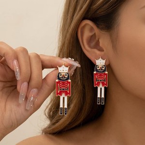 Boucles d'oreilles fantaisie Resoul, style rétro, en émail, longues, vintage, tendance, bijoux fantaisie pour femmes - Product Image 3