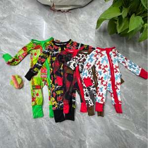 Baju Bayi Baru Lahir Bahan Bambu Grosir Custom, Romper Bayi Kasual Dua Arah, Piyama Bayi Lengan Panjang Bahan Bambu - Product Image 6