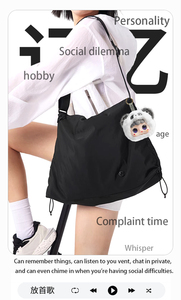 Peluche IA connectée avec application, breloques <span class=keywords><strong>de</strong></span> sac à dos Kawaii, porte-clés, poupée tête <span class=keywords><strong>de</strong></span> lapin/ours/panda en silicone rose avec nœud, cadeau <span class=keywords><strong>scolaire</strong></span> high-tech - Product Image 5