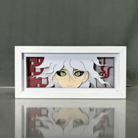 Lampe d'ambiance et boîte à lumière anime de haute qualité, lampe à découpe de papier, ornement décoratif pour salon, parfaitement assorti au style nordique.