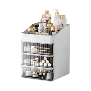 Light Luxury Skin Care <b>Makeup</b> Organizer Desktop Dustproof Plastic Storage <b>Box</b> with Cross Border Masks Lipsticks Other Cosmetics - Product Image 1