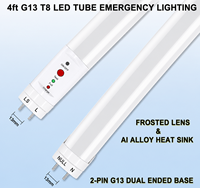 Tube lumineux LED rechargeable de 4 pieds en aluminium et PC avec batterie intégrée, indice de protection IP65