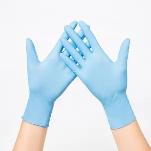 Bluesail-guantes de nitrilo desechables para uso alimentario, guantes de grado alimenticio para salón de belleza, cuidado de mascotas, barbero doméstico, color azul hielo, sin polvo