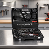 Ensemble d'outils à main de 216 pièces en acier CR-V avec coffret rigide pour la réparation automobile