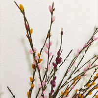 Blumenarrangement-Zubehör Künstliche Silberweidenzweige Dekorative Künstliche Silberweidenfrucht