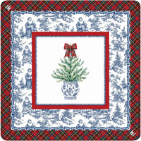 Tartan Toile Noel Mahjong Mat Alas Mahjong Mewah dari Neoprene untuk Permainan Kasino & Poker Desain Portabel Tersedia di Stok