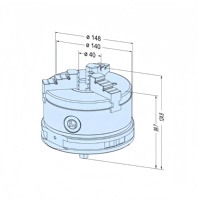 Mandrin auto-centrant à 3 mors série K96, espacement 96 mm pour maintien d'outils CNC 5 axes K96-125 K96-160 K96-200 HE-E07113