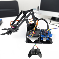 Kit de brazo de Robot STEM 4DOF, Robot educativo de programación DIY con Control PS2, brazo de garra mecánica, Kit de brazo de Robot R3