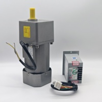 Moteur à induction monophasé AC BOHAO 220V avec contrôleur de vitesse, moteur à engrenages réversible à vitesse variable pour convoyeur IE3