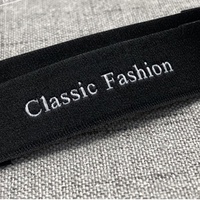 Étiquette tissée personnalisée avec logo, patch en coton à coudre sur vêtements et sacs, étiquettes principales lavables, couleur et forme personnalisées