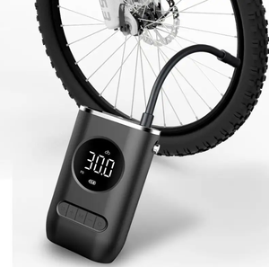 <span class=keywords><strong>Mini</strong></span> <span class=keywords><strong>Compresor</strong></span> de Aire Portátil de 150 PSI con Manómetro y Adaptador de Válvula para Automóvil y Bicicleta, Inflador de Neumáticos Manual Recargable - Product Image 2