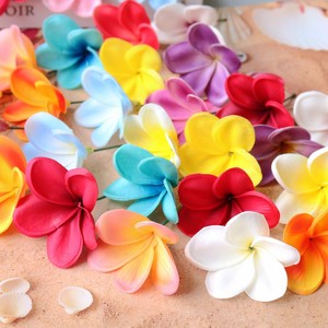DREA Hawaii Plumeria ibisco capelli fiori <span class=keywords><strong>di</strong></span> schiuma <span class=keywords><strong>di</strong></span> fiori <span class=keywords><strong>di</strong></span> nozze vacanza <span class=keywords><strong>spiaggia</strong></span> decorazione festa naturale sensazione PU fiori d'uovo - Product Image 3