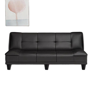 Canapé-lit pliable multifonctionnel avec rembourrage en mousse, forme carrée, design en U, pour bureau, petit appartement, salon - Product Image 5
