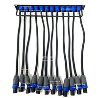 Panneau de brassage 1U pour rack, 8, 12 ou 16 voies, pour montage en flight case ou en armoire, compatible connecteurs XLR mâle/femelle et SpeakOn