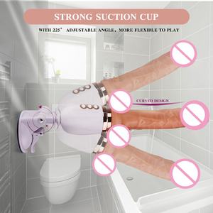 Automatische Teleskop kanonen maschine Einst eck barer Saugnapf Weicher vibrierender Penis mit drahtloser Fernbedienung - Product Image 5