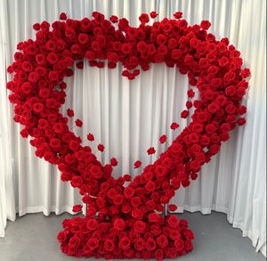 Gapura Bunga Hati Grosir, Bunga Artifisial, Gapura Bunga Pernikahan, Arreglos Florale, Latar Belakang untuk Dekorasi Acara - Product Image 2