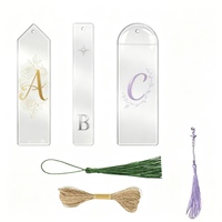 Marque-pages en acrylique transparent personnalisés et réutilisables, imprimés UV, avec des pompons doux, idéaux pour la lecture, les cadeaux d'affaires