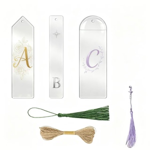 Customized Reusable UV Printed <strong>clear</strong> Acrylic Alphabet <strong>Bookmarks</strong> with Soft Tassels, Ideal for Reading Marking, Business Gifts - Product Image 4
