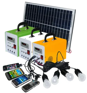 Mini paneles solares para el hogar, kit de sistema de energía, 10 w, 10 w, 30w, mp3, portátil, pequeño, sistema de iluminación solar, 10 w, para hom