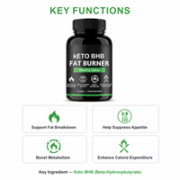Capsules Keto BHB 500mg, brûleur de graisse haute puissance, perte de poids, régime cétogène, complément alimentaire, OEM, étiquette privée, vente en gros