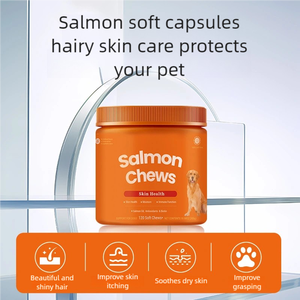 Integratori per animali domestici salmone mastica OEM cura del gatto per animali domestici salute salmone Meimao granuli morbidi omega 3 integratori cani - Product Image 4