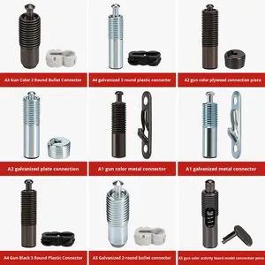 Connecteur élastique 2-en-1 sans perçage pour panneau invisible, bouton poussoir pour armoire en acier, glissière dissimulée pour meuble - Product Image 5