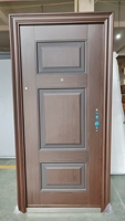 Porte de sécurité ventilée en acier, designs uniques pour la maison, portes de sécurité, porte d'entrée extérieure en métal
