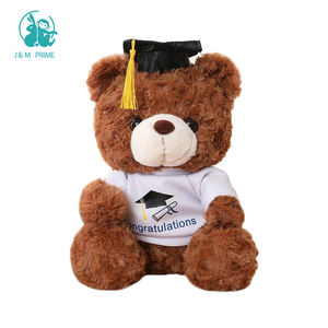 Oso de peluche barato al por mayor con sombrero y <span class=keywords><strong>diploma</strong></span> PP algodón relleno graduación recuerdo para estudiantes - Product Image 3